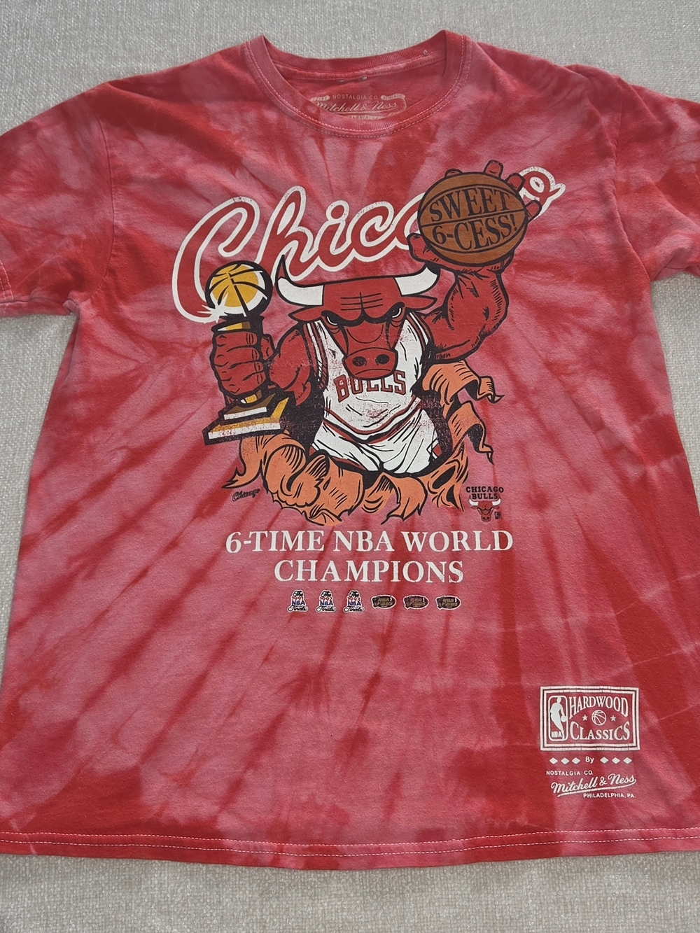 Mitchell & Ness Chicago Bulls Sweet 6-Cess 6-Time NBA World Champions Tie Dye